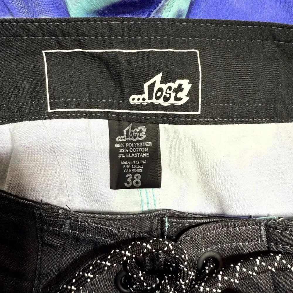 ...lost Mens Matrix Board Shorts Swim Size 38 7 Inseam‎ NEW